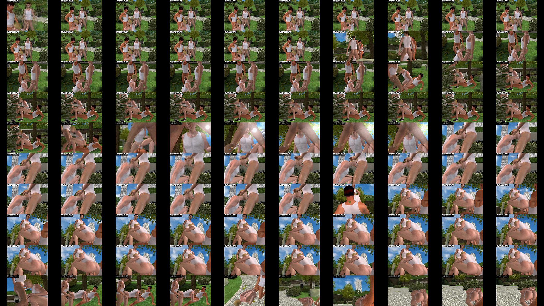 These three sexy studs in a 3D park are sucking and fucking 预览图