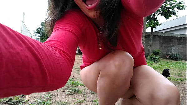 Wife walking without panties on street