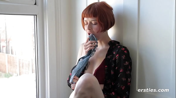 Hot Redhead Films Her First Solo Video