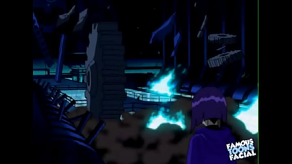 Famous Toons Facial: Robin fuck Raven  HD 720p