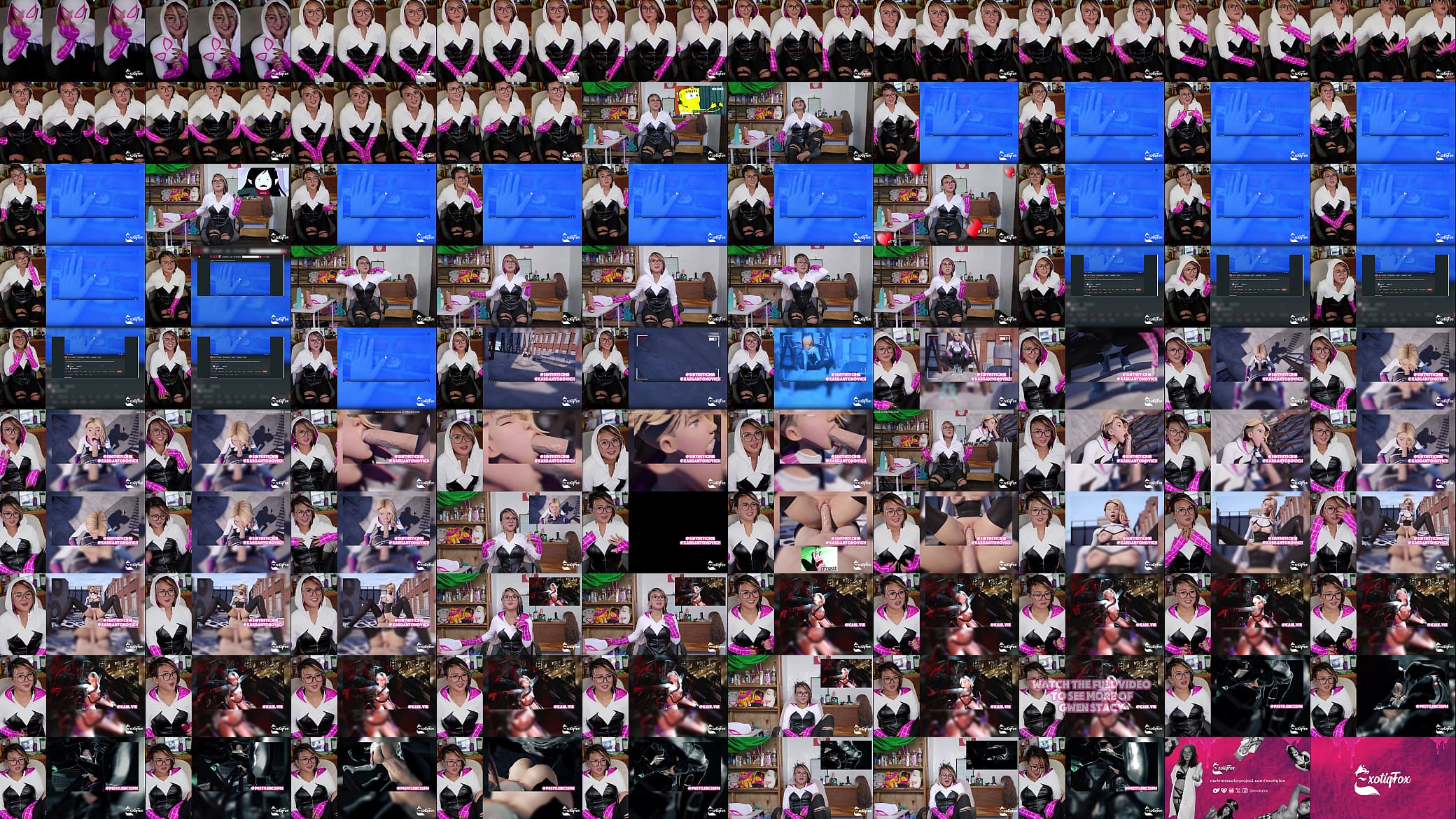 GWEN STACY GETTING HARDCORE FUCKED BY VENOM - ExotiqFox Solo Gooner Girl Masturbation Gooning 预览图