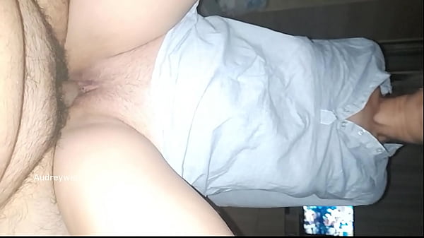 Old guy and sexy babe left alone at home - Cum on Tits