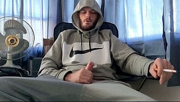 Smoking and stroking compilation - smoke, big d...