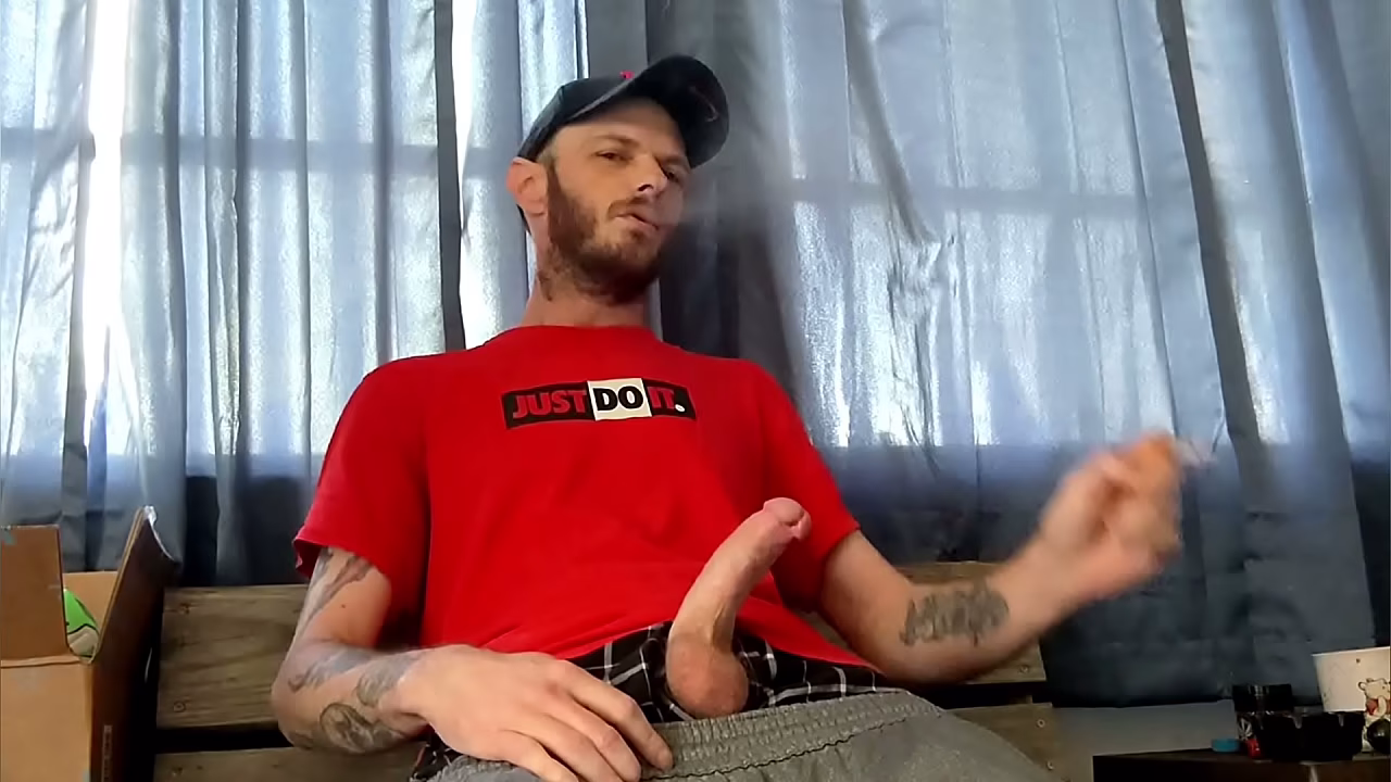 Smoking and stroking compilation - smoke, big dick and cum