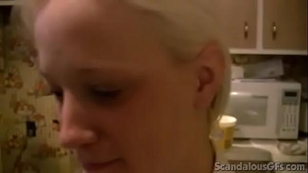 Sexy Blonde Babe Enjoys In The Kitchen With BF
