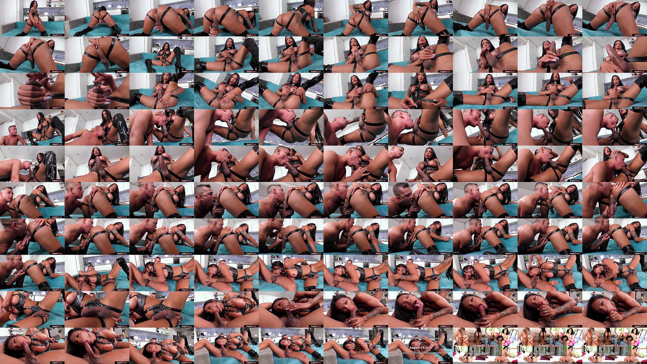 Dominant busty tgirl Jane Costa facefuck 预览图