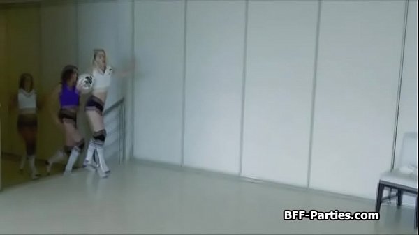 Banging three volleyball girls