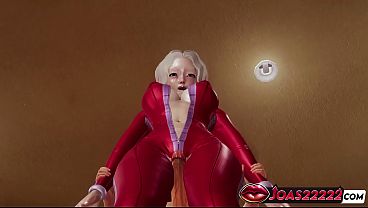 Big Tits Anime Girl Aina in Red Latex 3D Animation - Thighjob Fetish with Loud Moans, Intense Tied Hands and Legs Sex with Close Up Pussy Views, and POV Missionary Sex Ending with Cumshot