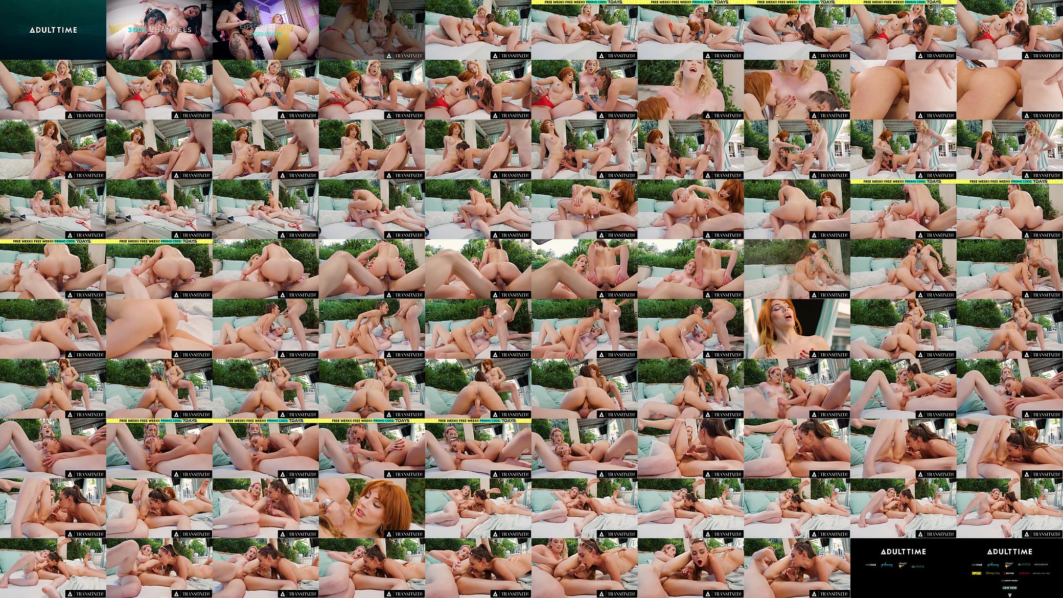 TRANSFIXED - Hot Trans Babes RAW SPITROAST Cis Bestie In Bareback Threesome Sandwich At BBQ Party 预览图