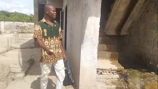 Street boy lure orange seller inside uncompleted building and fuck her till he cum