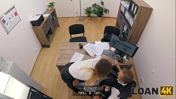 LOAN4K. Czech girl with huge boobs is sucking clerk’s big cock in his office