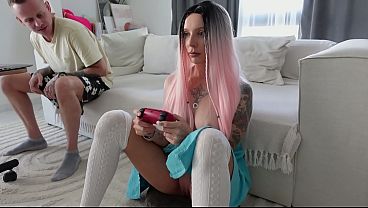 Teasing Step Sis In Short Skirt No Panties Got Anal On The Couch