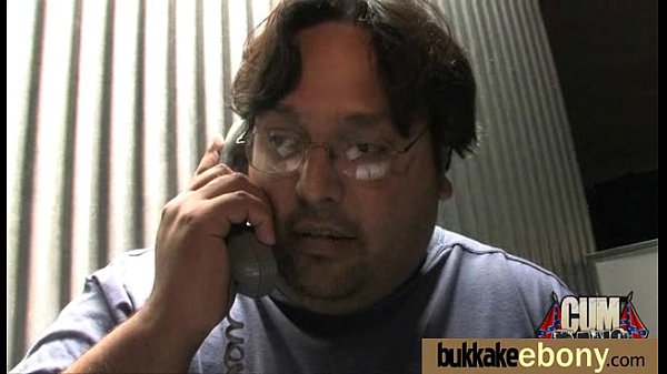 Huge cocks cover their black face in cum 28