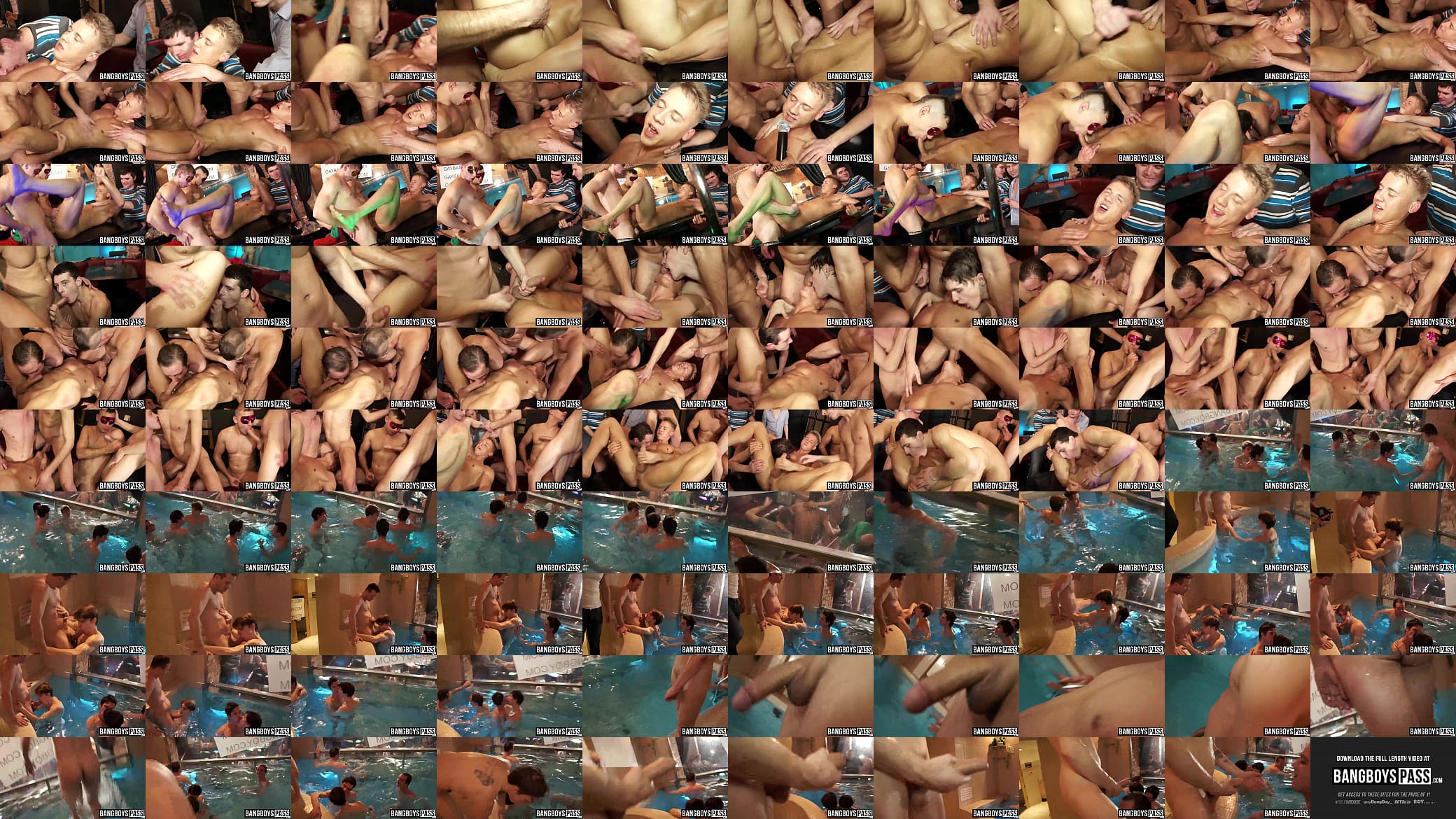 A big party of bareback fucking and swimming in a pool 预览图