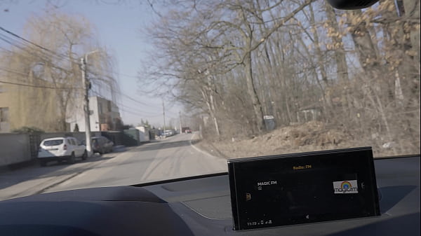 Fucked in his father's car the elastic pussy of his young Russian stepmother