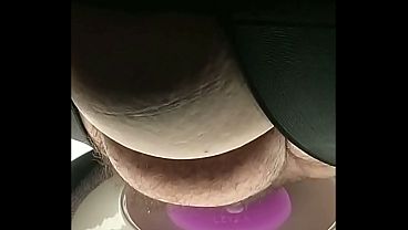 Fat Hairy MILF Riding Wide Plug Fist Fucked Wet