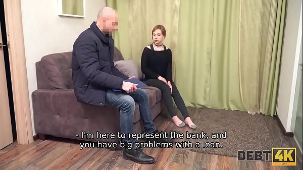 DEBT4k. Red-haired miss allows collector to screw her to forget debts