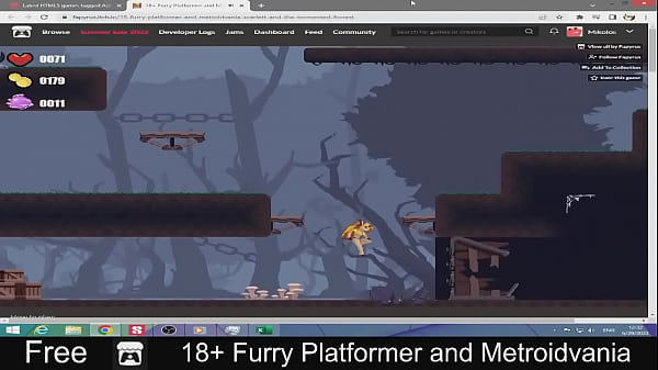 Adult Furry Metroidvania Platformer with NSFW Pixel Art
