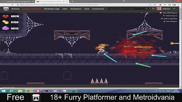 Adult Furry Metroidvania Platformer with NSFW Pixel Art