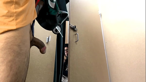 Dressing Room Naughty Girls watching Guy with B...