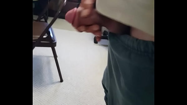 Stroking my thick pumped cock