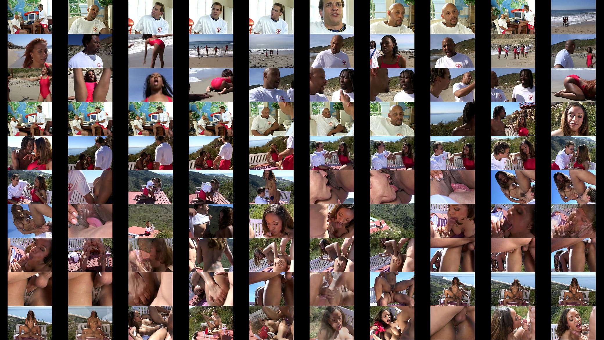 Smart lifeguard knows how to put awesome chocolate beauty with big melons Ayana Angel in the way of things during her orientation day at Malibu beach patrol 预览图