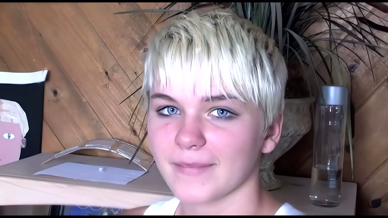 Blonde girl sucking huge cock