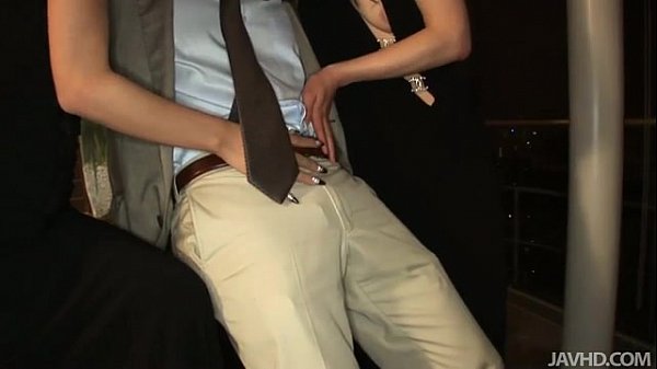 Two horny Japanese babes show a horny businessman the sights