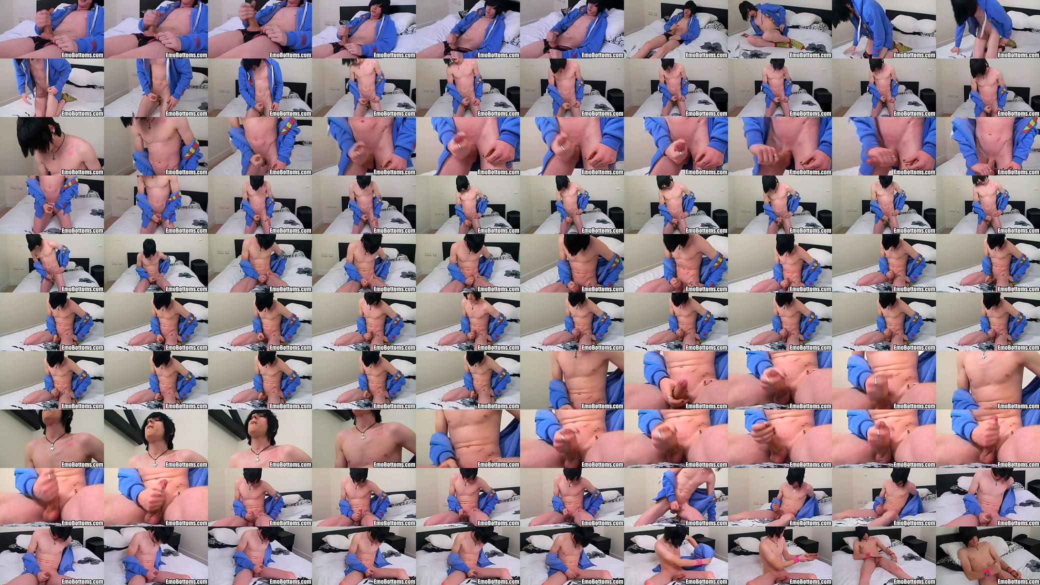 Emo twink Josh Osbourne tugging on his rock hard cock 预览图
