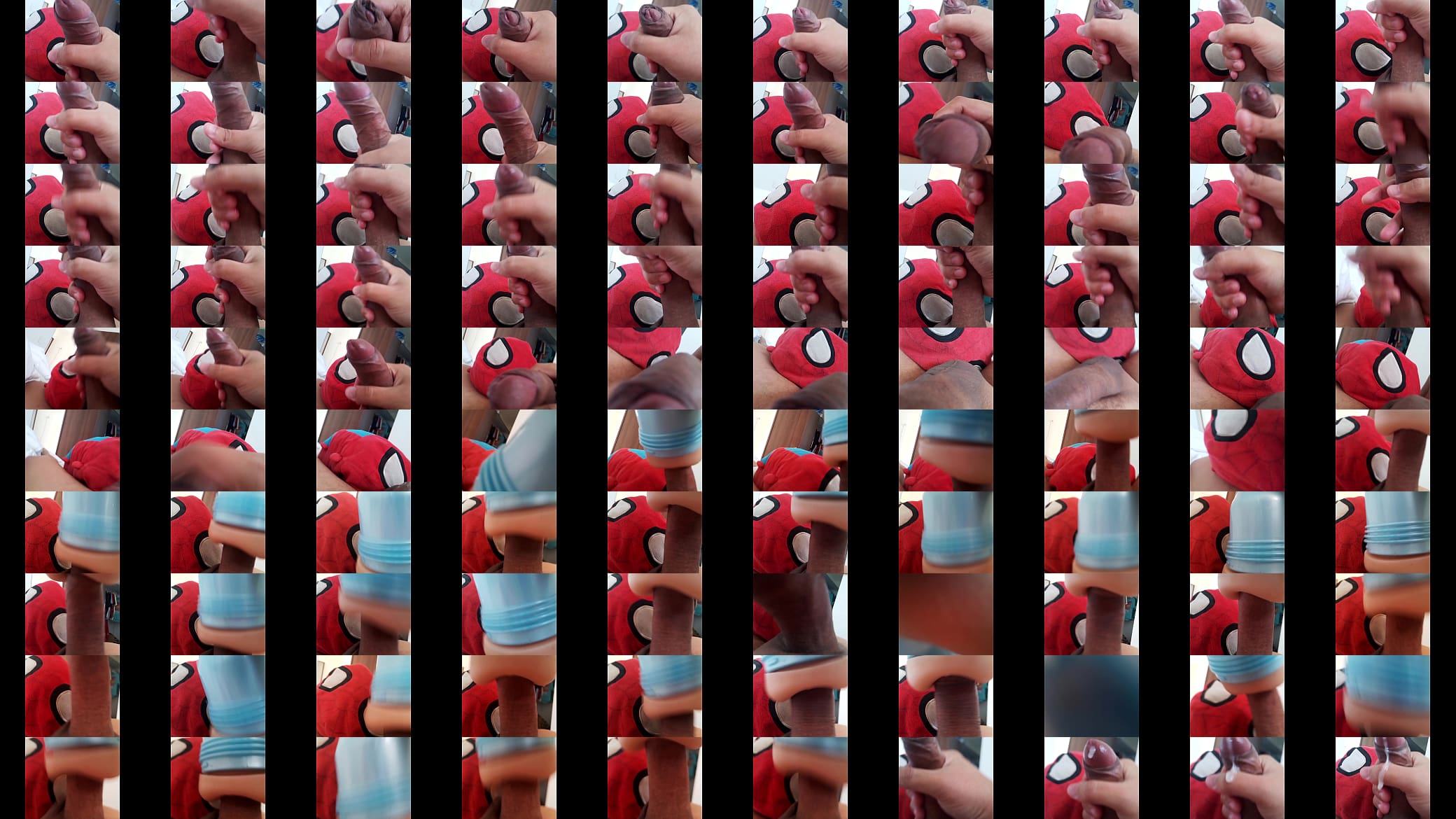 Jacking off session, stroking my uncut cock and using a fleshlight, cumming. August 10, 2023. 预览图