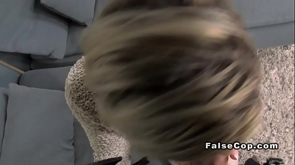 Hot blonde bangs cops dick indoor