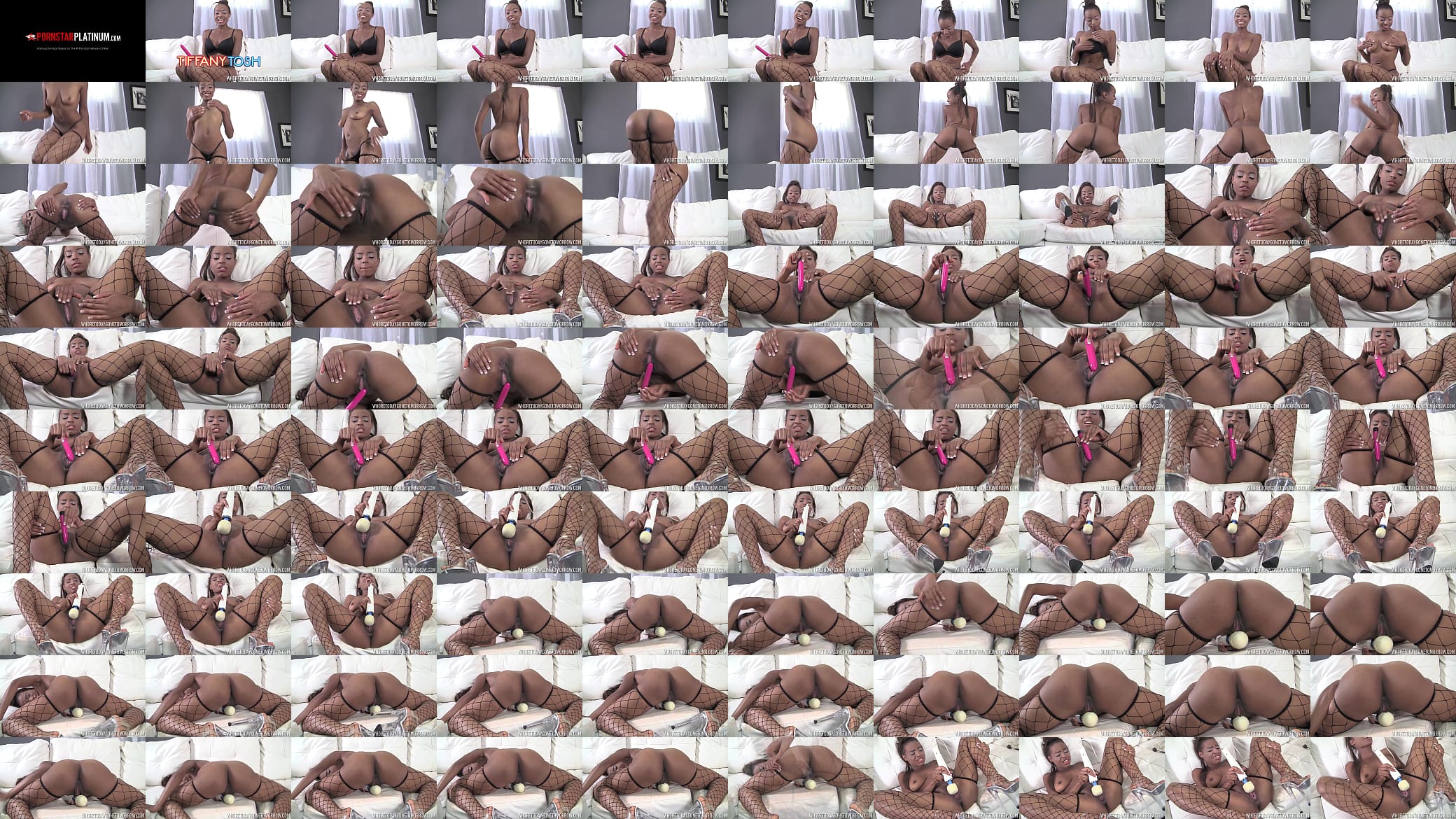 PORNSTARPLATINUM Ebony Tiffany Tosh Squirts And Masturbates 预览图