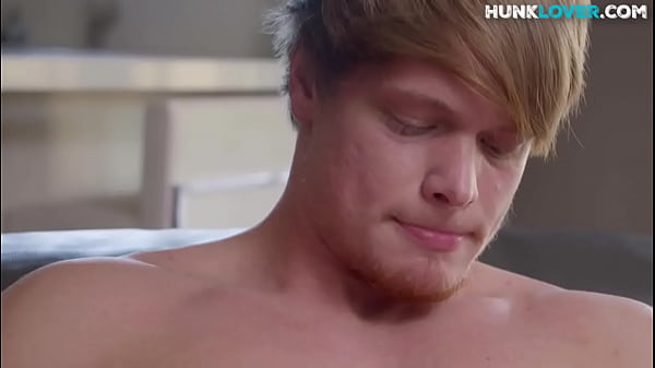 Smooth muscled amateur jerking his shaved shaft...