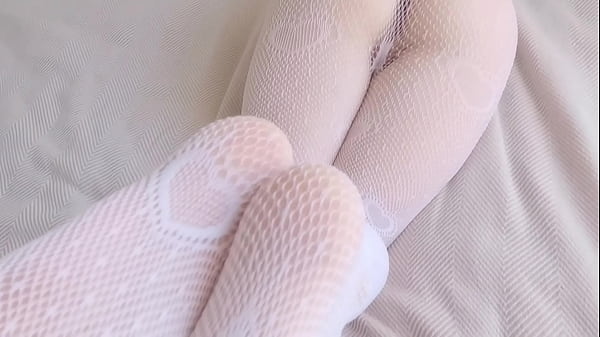 Romantic Morning with Sexy Girlfriend in Very Cute White Pantyhose, Sensual Sex