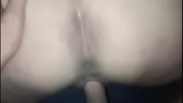 Spreading the pussy of a big girl, fucking her clit with a cock and stuffing it in her asshole.