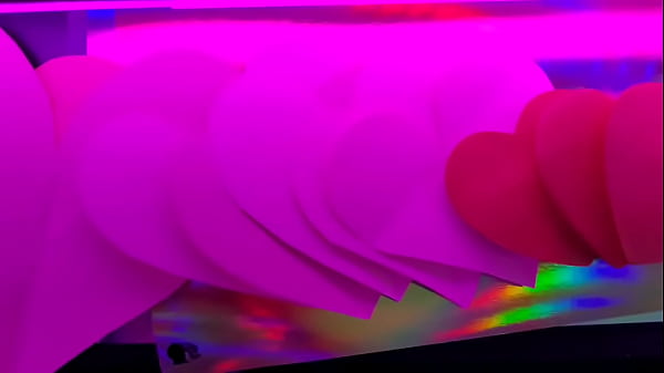 Some of the hearts I made, I like the shiny ones the best