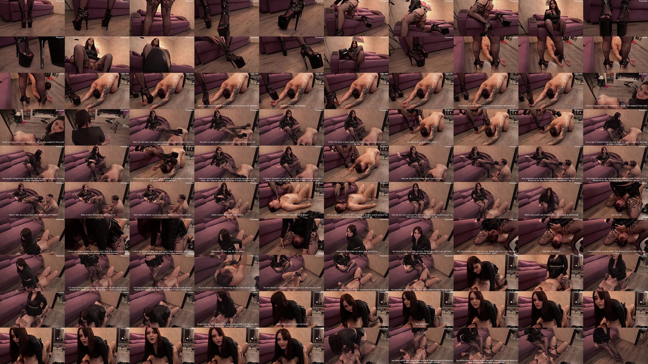 Mistress humiliates her sissy hard. Heels, kicks 预览图