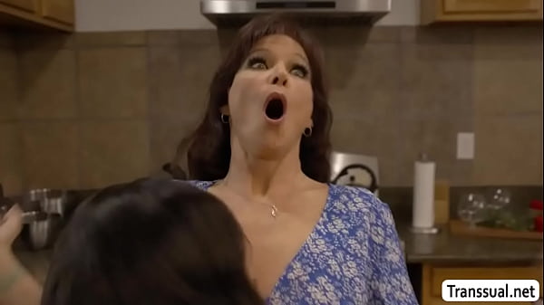 Download Video - Big tits MILF lets stepsons TS girlfriend fuck her ass and pussy