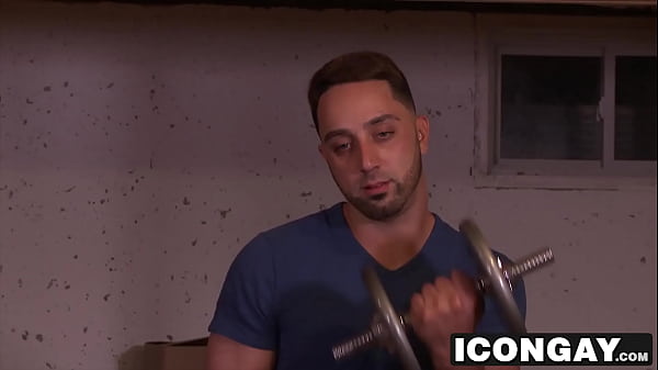 Hunk gay buddies rough ass fucking at the gym