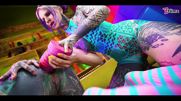 Tattooed lesbians go deep with massive toys — ATM , gaping holes, and raw, real orgasms