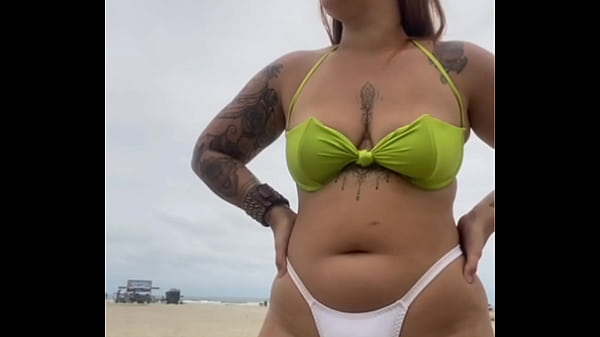 THE CHEESE SELLER KEPT STARING AT MY PUSSY ON THE BEACH