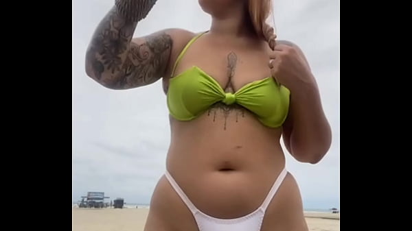 THE CHEESE SELLER KEPT STARING AT MY PUSSY ON THE BEACH