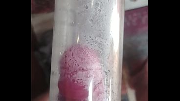Clamped thick veiny cock