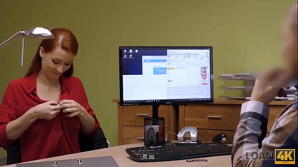 LOAN4K. Incredible redhead gladly sucks and rides dick to get money