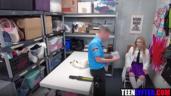 Geeky teen fucked for shoplifting