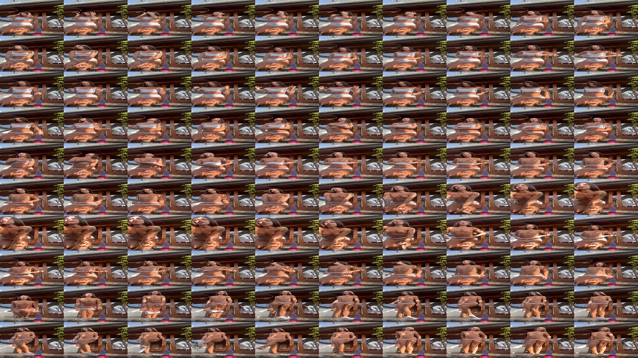 Casada gostosona brincando na sacada 预览图
