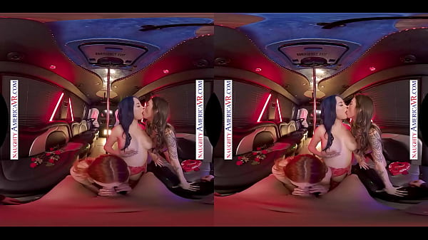 Your big cock says 'Be Mine' to 3 horny party-bus babes