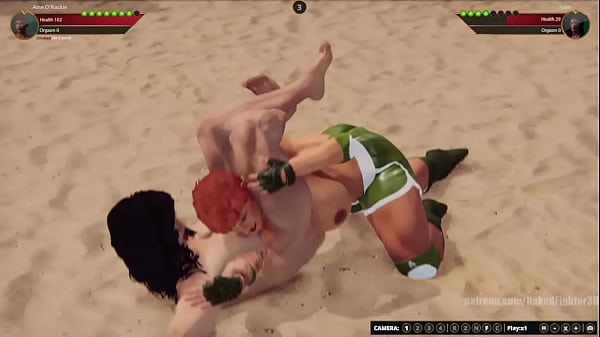 Aine O'Rackie VS Joan (Naked Fighter 3D)