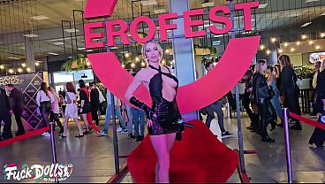 ANAL SLUT Stella Scandic 0% PUSSY rough ass destruction by random guy picked up among fans at Erotic Expo