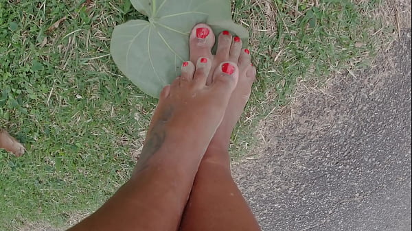 Walking down the street and on the beach barefoot getting your feet dirty - Foot fetish